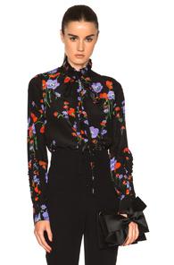 No. 21 Printed Top In Black,floral