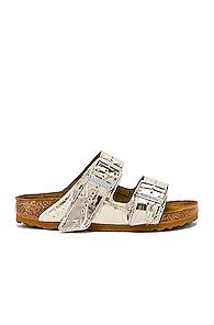Rick Owens X Birkenstock Arizona Sandal In Metallic