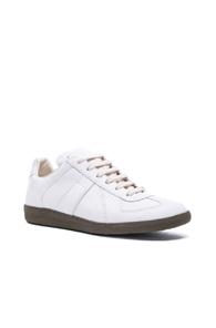 Maison Margiela Nubuck Replica Sneakers In White