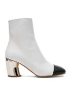 Proenza Schouler Silver Heel Boots In White