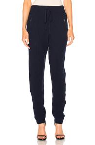 Baja East Cashmere Fisherman Rib Pants In Blue
