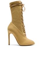 Yeezy Season 4 Stretch Canvas Lace Up Boots In Neutrals
