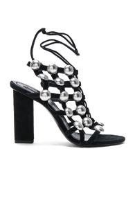Alexander Wang Suede Rubie Sandals In Black