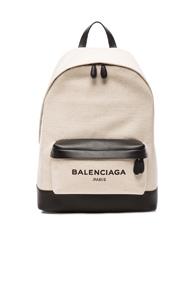 Balenciaga Navy Backpack In Neutrals,black