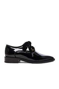 Lanvin Patent Eyelet Derbies In Black