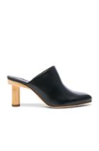 Tibi Leather Zoe Mules In Blue