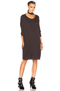 R13 Dolman Sweatshirt Dress In Gray