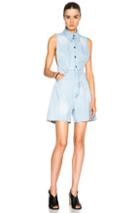 Mm6 Maison Margiela Stone Washed Romper In Blue