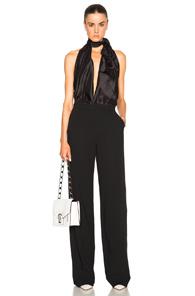 Maison Margiela Wool Popeline Jumpsuit In Black