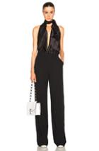 Maison Margiela Wool Popeline Jumpsuit In Black