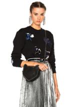 Msgm Embroidered Sweater In Black