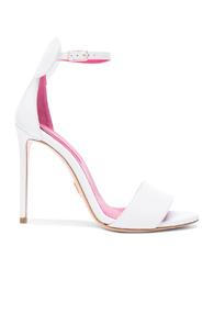 Oscar Tiye Leather Minnie Sandals In White
