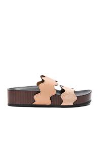 Chloe Lauren Leather & Suede Sandals In Nude