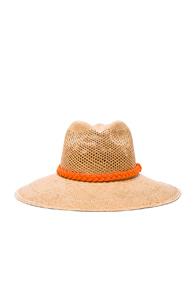 Sensi Studio Long Brim Panama Hat In Neutrals,neon