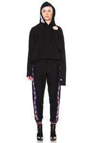 Vetements X Champion Open Shoulder Hoodie In Black