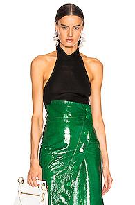 Petar Petrov Keith Tie Neck Top In Black