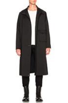 Marni Bonded Water Repellent Wool Coat In Black