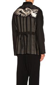 Ann Demeulemeester Jacket In Black,stripes