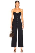 Miaou Piper Jumpsuit In Black,stripes