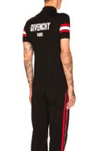 Givenchy Striped Sleeve Polo In Black