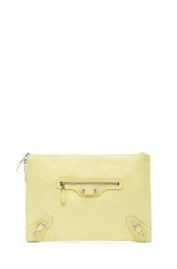 Balenciaga Giant Pouch In Yellow