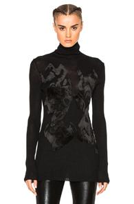Ann Demeulemeester Embroidered Turtleneck Sweater In Black