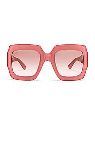 Gucci Shiny Rose Sunglasses In Pink