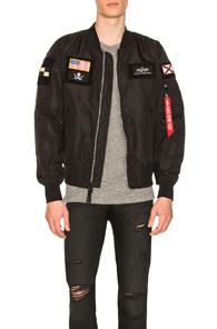 Alpha Industries L 2b Flex Bomber In Black