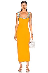 Y/project Zig Zag Beaded Dress In Multi