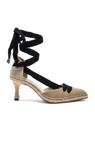Castaner X Manolo Blahnik Canvas By Day Espadrille Heels In Neutrals