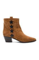 Saint Laurent Rock Suede & Leather Boots In Brown