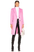 Smythe Peaked Lapel Overcoat In Pink