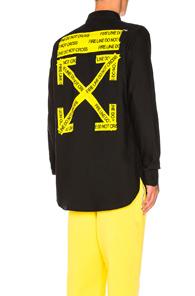 Off-white Firetape Shirt In Black