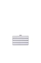 Edie Parker Jean Striped Clutch In Gray,metallics,stripes