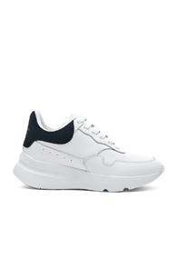 Alexander Mcqueen Velvet Lace Up Sneakers In White