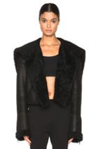 Kanye West X Adidas Originals Faux Shearling Jacket In Black