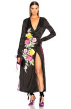 Attico Grace 3 Robe Dress In Black Floral In Black,floral