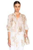 Equipment Elsie Clean Top In Metallics,floral