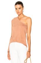 Enza Costa One Shoulder Top In Neutrals