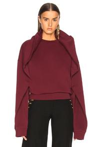 Y Project Oversized Shoulder Sweatshirt In Red