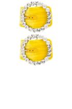 Attico Crystal Buckle Anklet Cuff In Yellow