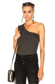 Rta Adele One Shoulder Top In Gray