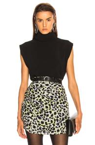 Carmen March Sleeveless Turtleneck Blouse In Black
