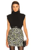 Carmen March Sleeveless Turtleneck Blouse In Black