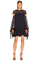 Jonathan Simkhai Embroidered Cut Out Sleeve Doll Dress In Blue