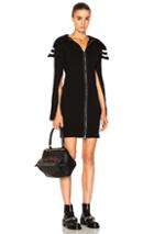 Givenchy Ribbed Zip Cardigan In Black