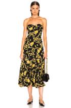 Veronica Beard Annika Dress In Black,floral,yellow