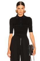 Proenza Schouler Collared Top In Black