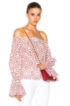 Alexis Micael Top In Geometric Print,red,white
