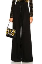 Proenza Schouler Textured Crepe Wide Leg Pants In Black